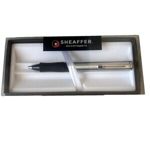 Sheaffer Award Ballpoint Pen Brushed Chrome Barrel N2919051 NEW In Gift Box